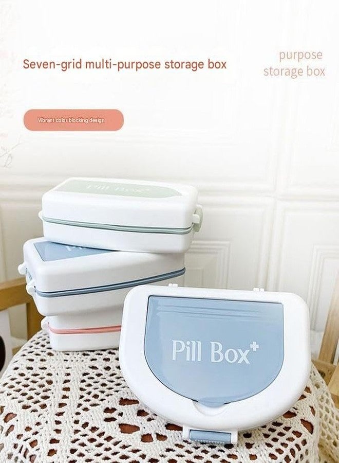 Shrux علبة تنظيم حبوب شروكس الأسبوعية بستة أقسام | حافظة حبوب محمولة للسفر للأدوية والفيتامينات والمكملات الغذائية | حامل حبوب متين خالٍ من مادة BPA مع قفل محكم - Image 3